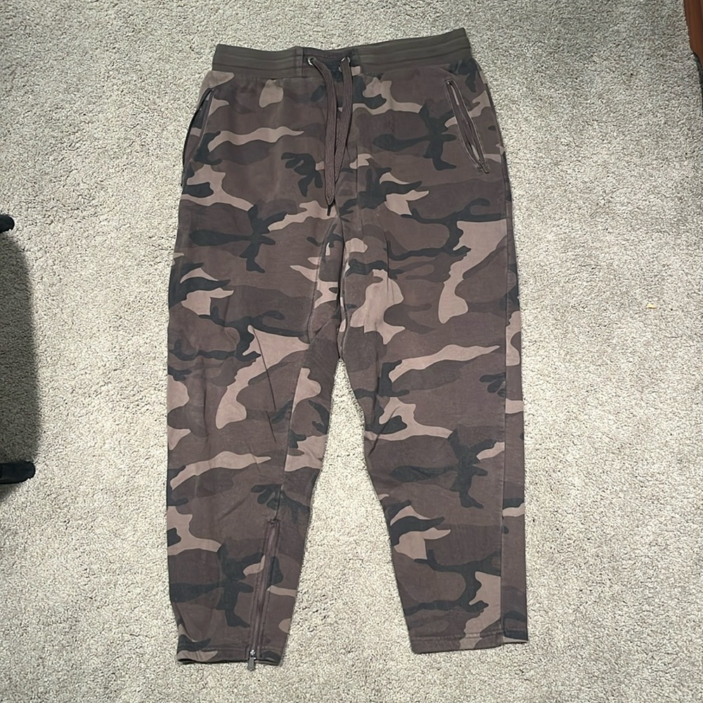Men's Camouflage Jogger Sweatpants - Olive Camo